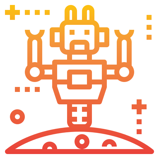Космический робот itim2101 Gradient иконка
