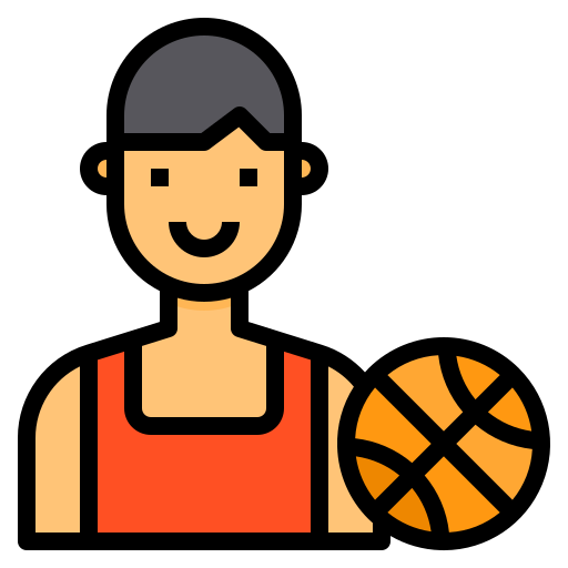 giocatore di basket itim2101 Lineal Color icona
