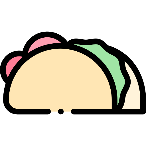 taco Detailed Rounded Lineal color Icône