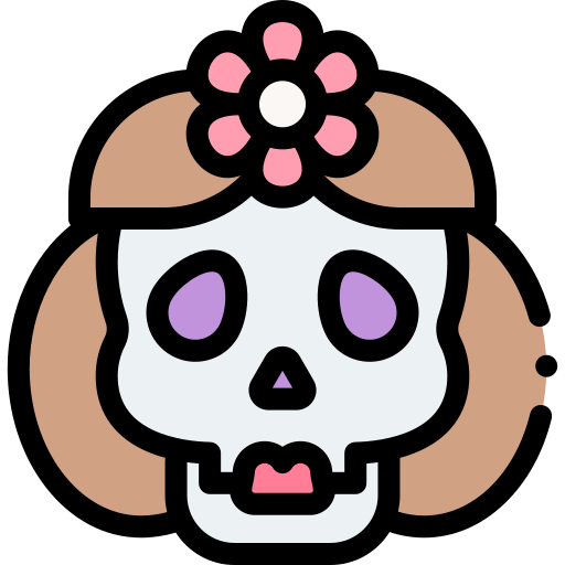 Catrina Detailed Rounded Lineal color icono