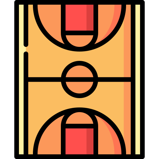 terrain de basketball Special Lineal color Icône