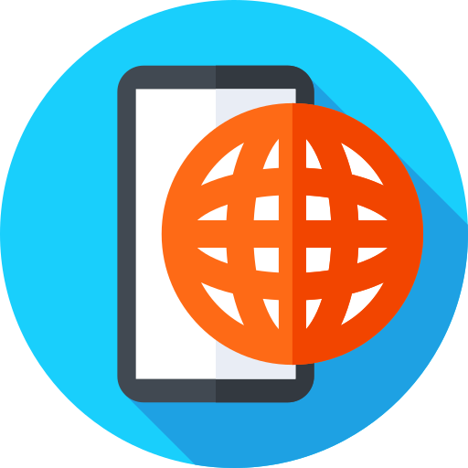 Internet Flat Circular Flat icono