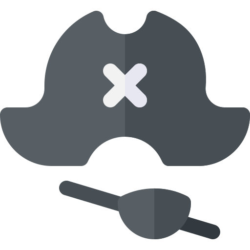 sombrero pirata Basic Rounded Flat icono