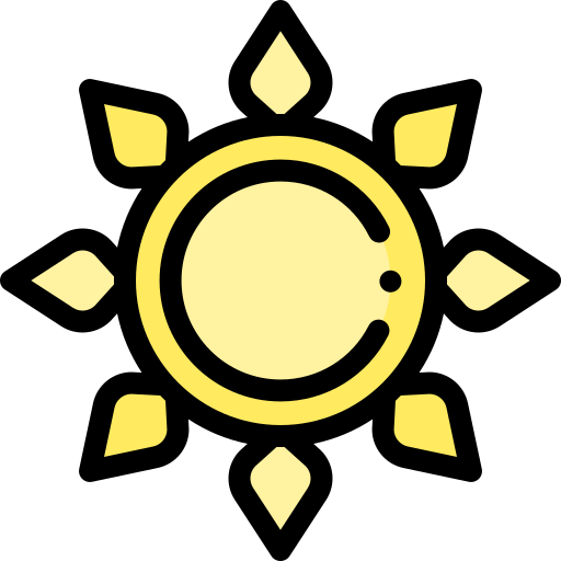 Sun Detailed Rounded Lineal color icon