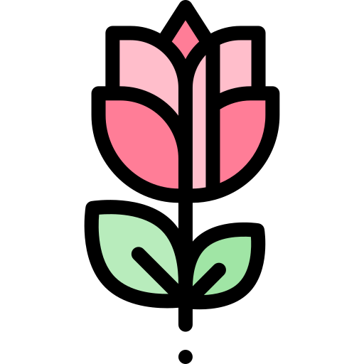 rose Detailed Rounded Lineal color icon