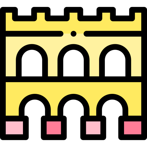 Акведук Сеговии Detailed Rounded Lineal color иконка