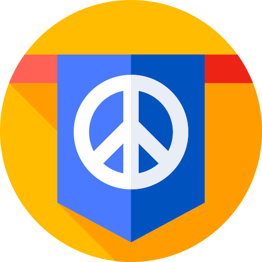 평화 Flat Circular Flat icon
