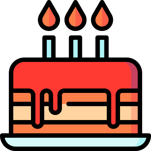 Торт на день рождения Special Lineal color иконка