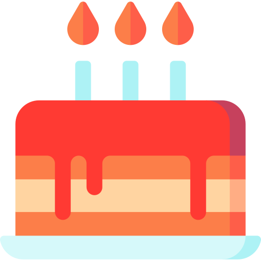 Torta de cumpleaños Special Flat icono