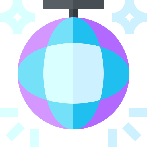 Disco ball Basic Straight Flat icon