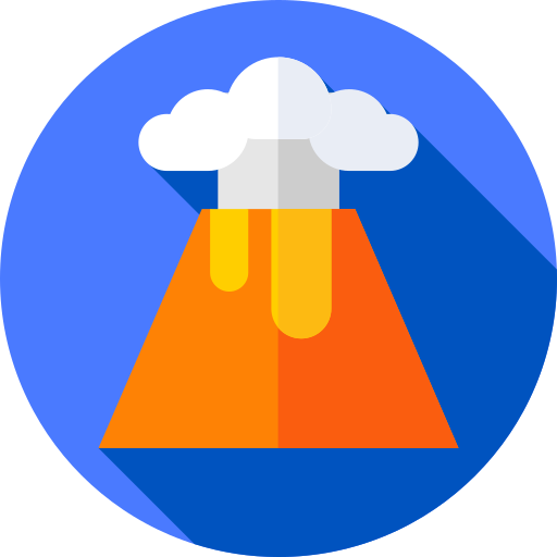 火山 Flat Circular Flat icon