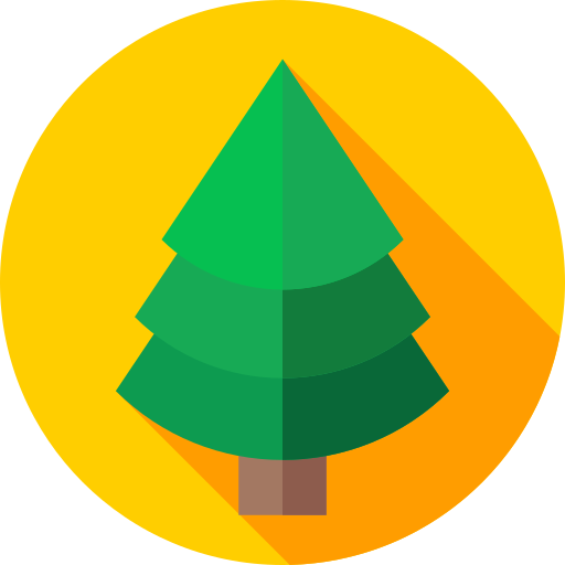 Pine Flat Circular Flat icon