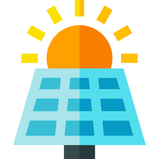 panneau solaire Basic Straight Flat Icône