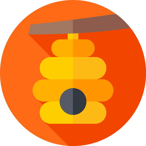 蜂の巣 Flat Circular Flat icon