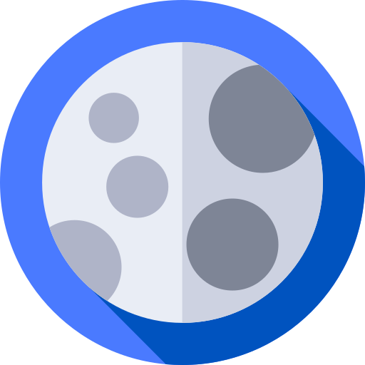 Luna Flat Circular Flat icono