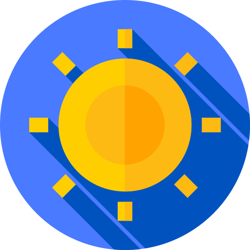 soleil Flat Circular Flat Icône