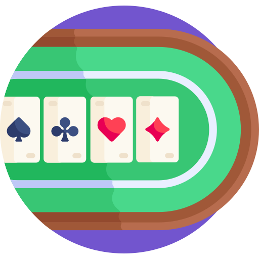 tavolo da poker Detailed Flat Circular Flat icona