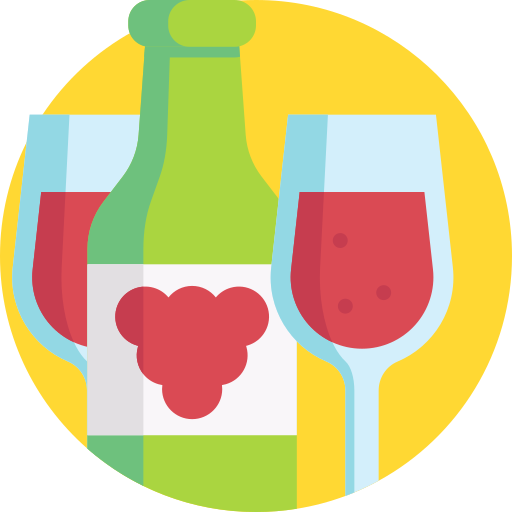 Wine Detailed Flat Circular Flat icon