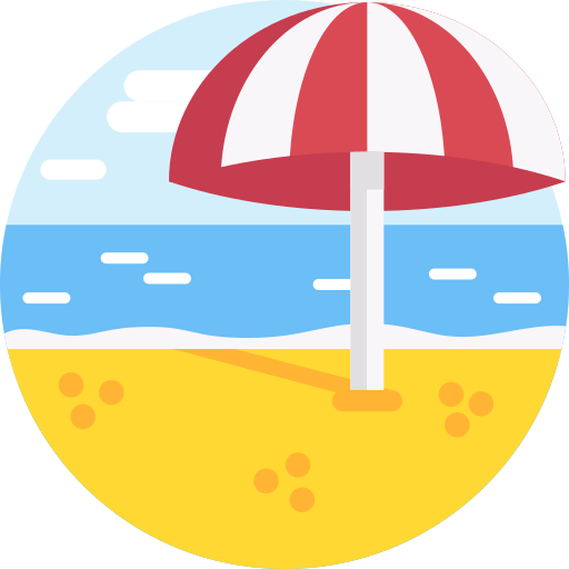 Playa Detailed Flat Circular Flat icono