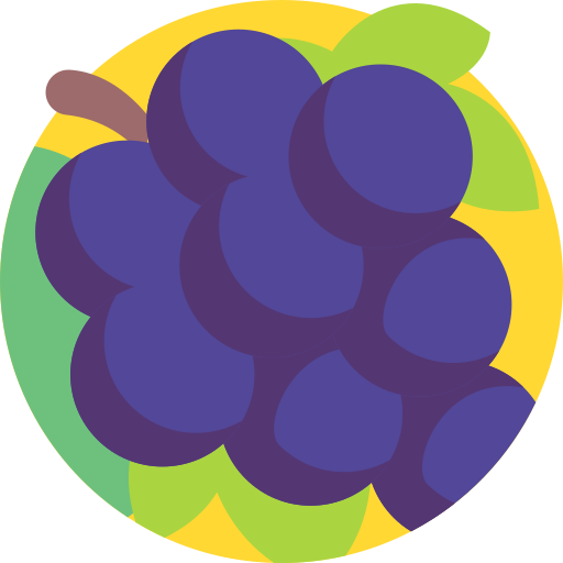 Виноград Detailed Flat Circular Flat иконка