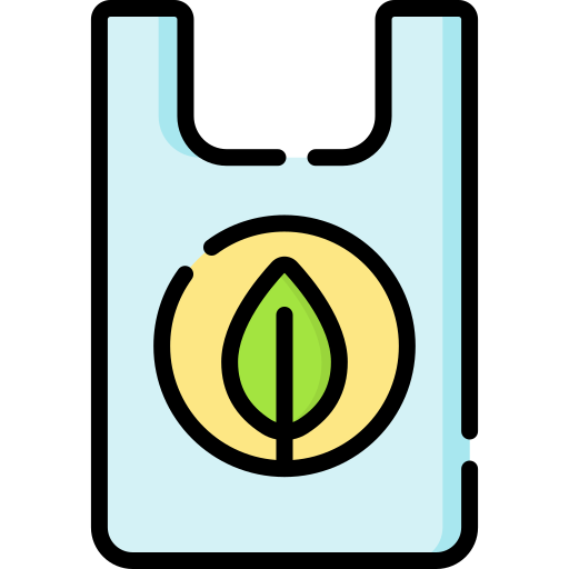 Bolsa de plástico reciclada Special Lineal color icono