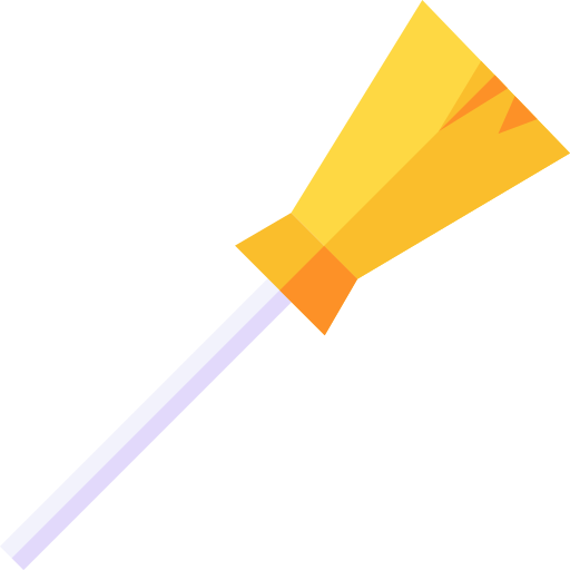 Magic broom Basic Straight Flat icon