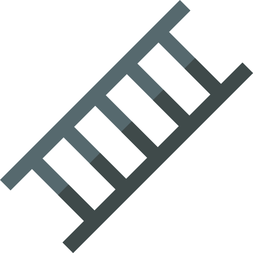 Échelle Basic Straight Flat Icône