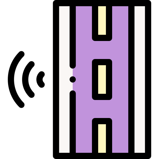 도로 Detailed Rounded Lineal color icon