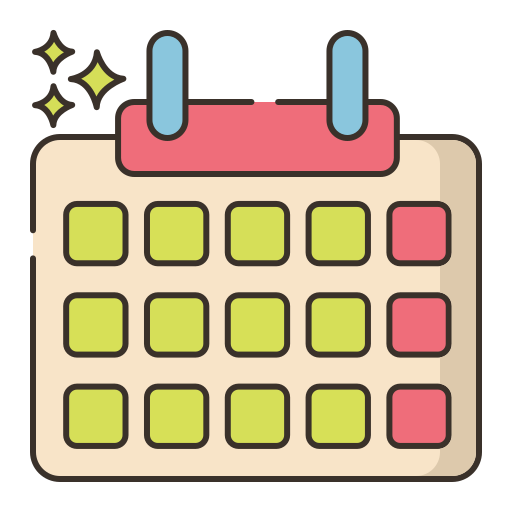 カレンダー Flaticons Lineal Color icon