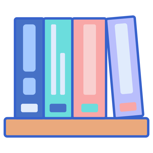 bücherregal Flaticons Lineal Color icon