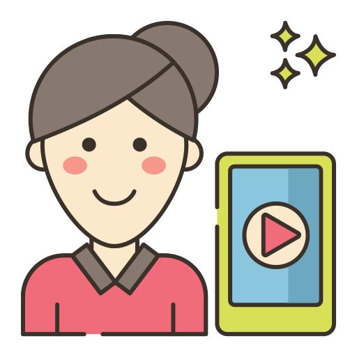 vlogger Flaticons Lineal Color Ícone