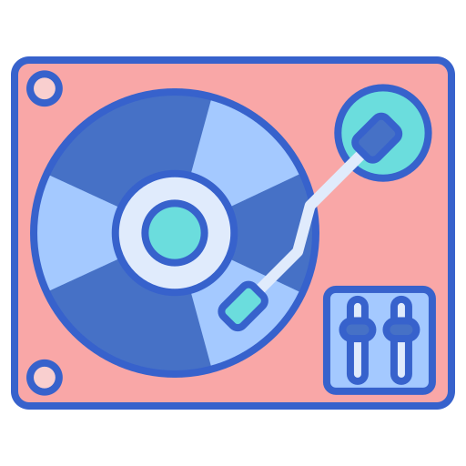 Tocadiscos Flaticons Lineal Color icono