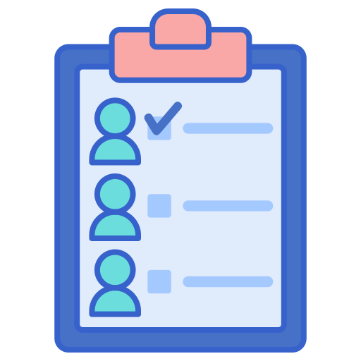 Guest list Flaticons Lineal Color icon