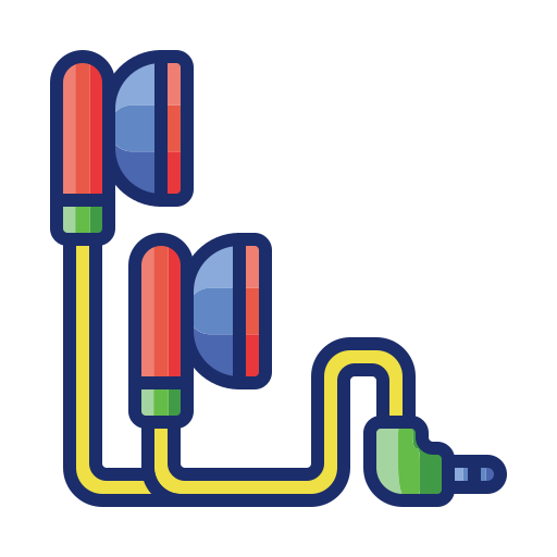 Earphone Flaticons Lineal Color icon