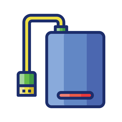 External hard drive Flaticons Lineal Color icon
