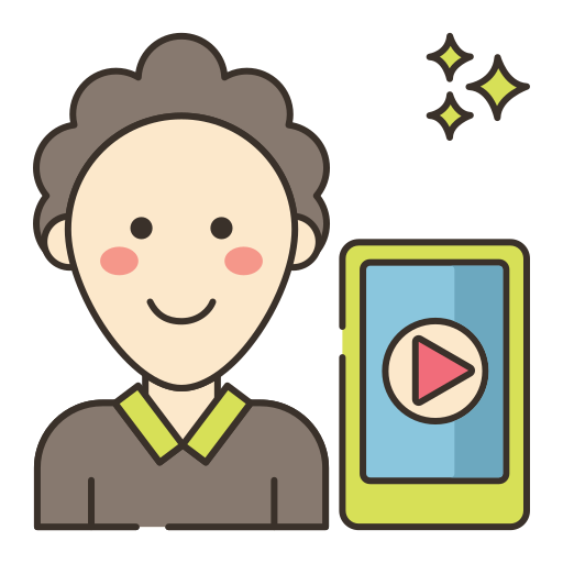 vlogger Flaticons Lineal Color icona