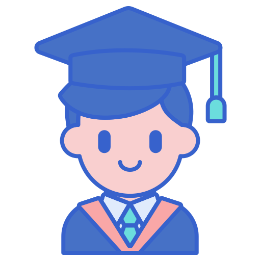 Student Flaticons Lineal Color icon