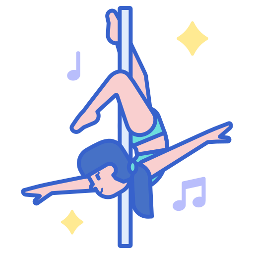 pole dance Flaticons Lineal Color icon