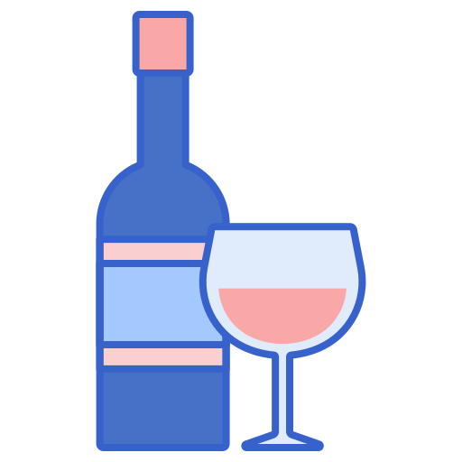 Vino Flaticons Lineal Color icono