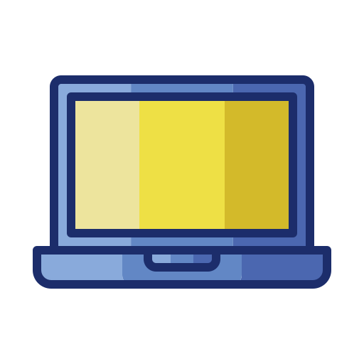 ordenador portátil Flaticons Lineal Color icono