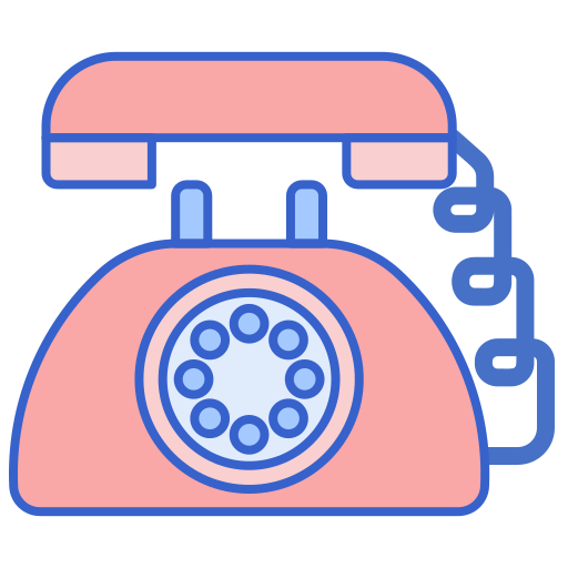 Telefone Flaticons Lineal Color Ícone