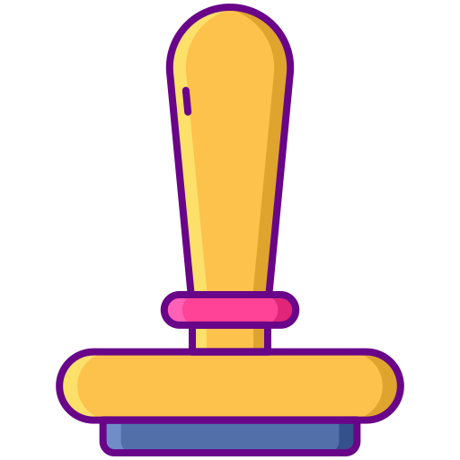 pieczątka Flaticons Lineal Color ikona