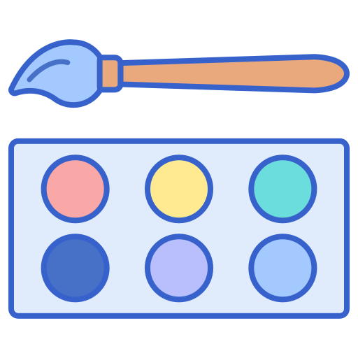 Painting palette Flaticons Lineal Color icon