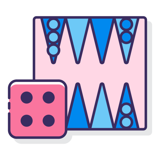 backgammon Flaticons Lineal Color ikona