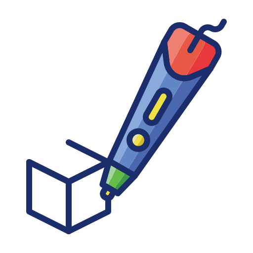 3d pen Flaticons Lineal Color icon