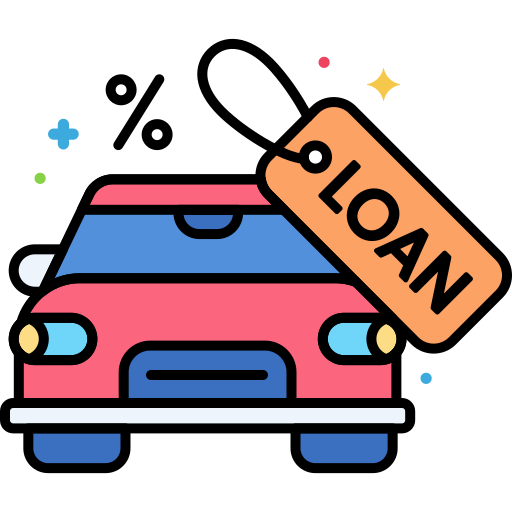 Car loan Flaticons Lineal Color icon