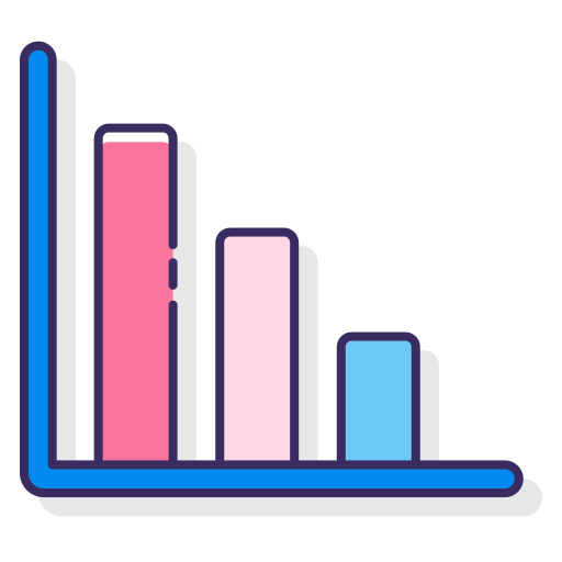 gráfico de barras Flaticons Lineal Color icono