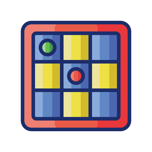 Tic tac toe Flaticons Lineal Color icon