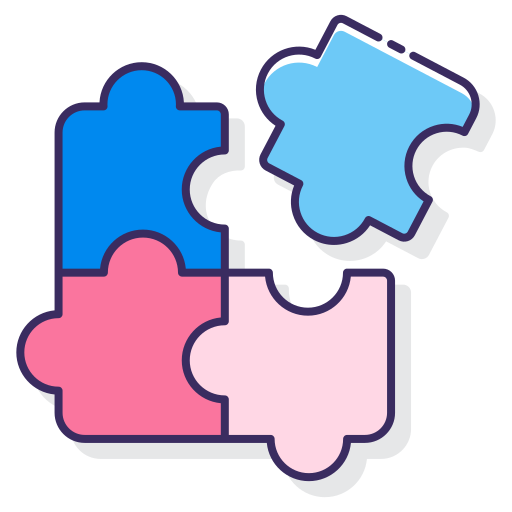 puzzle Flaticons Lineal Color ikona