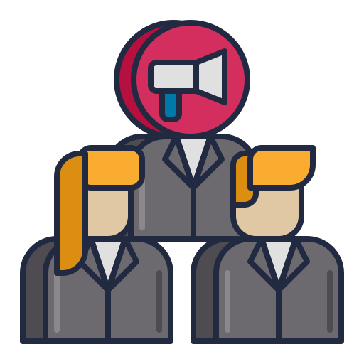 Marketing team Flaticons Lineal Color icon